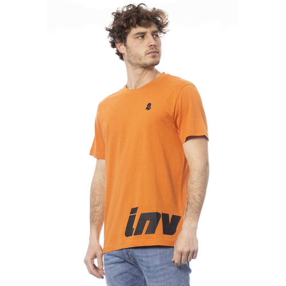Orangefarbenes Herren-T-Shirt aus Baumwolle