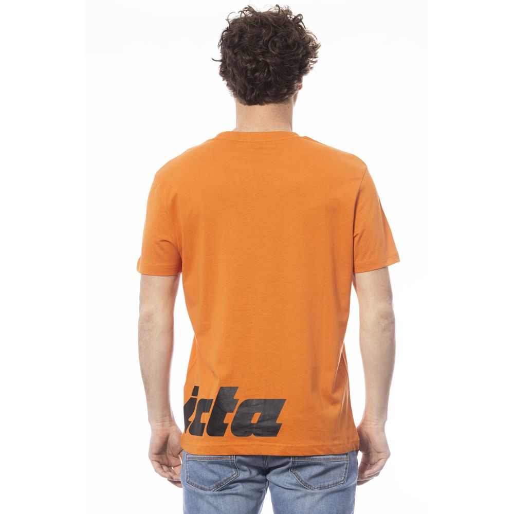 Orangefarbenes Herren-T-Shirt aus Baumwolle