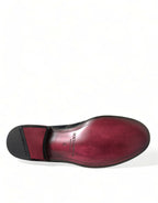 Black Floral Slippers Men Loafers Dress Shoes