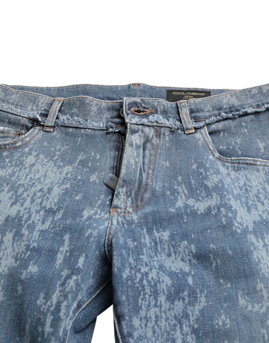Blaue Washed Skinny Jeans aus Stretch-Denim