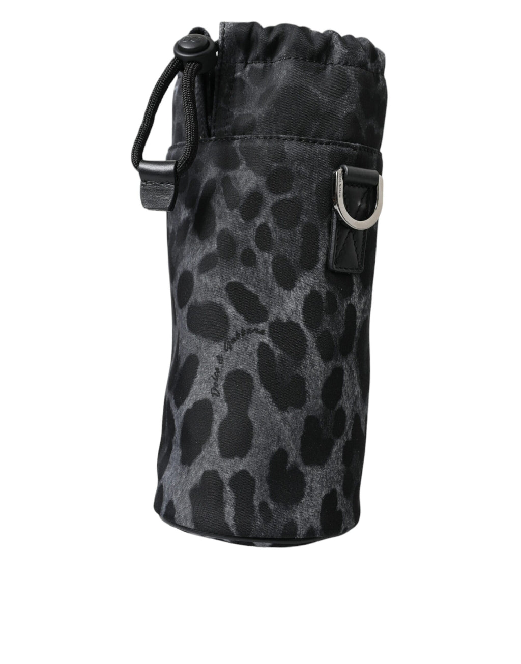Black Leopard Runde Schlanke Einkaufstasche Flaschenhaltertasche