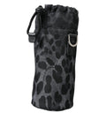 Black Leopard Runde Schlanke Einkaufstasche Flaschenhaltertasche