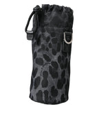 Black Leopard Runde Schlanke Einkaufstasche Flaschenhaltertasche