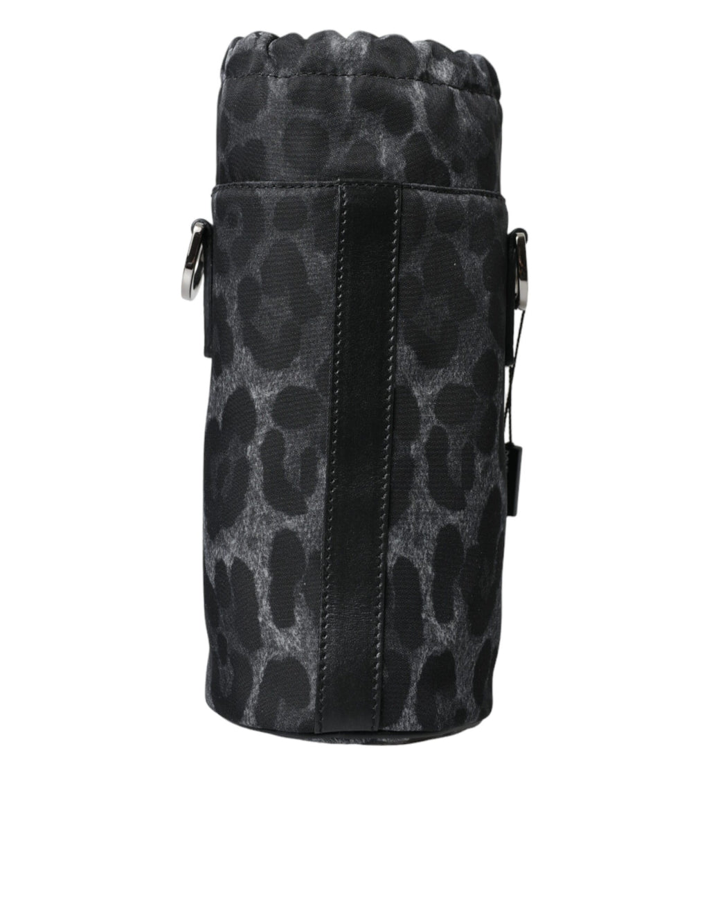 Black Leopard Runde Schlanke Einkaufstasche Flaschenhaltertasche