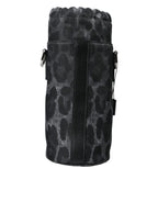 Black Leopard Runde Schlanke Einkaufstasche Flaschenhaltertasche