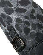 Black Leopard Runde Schlanke Einkaufstasche Flaschenhaltertasche