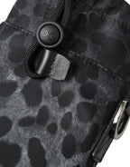 Black Leopard Runde Schlanke Einkaufstasche Flaschenhaltertasche