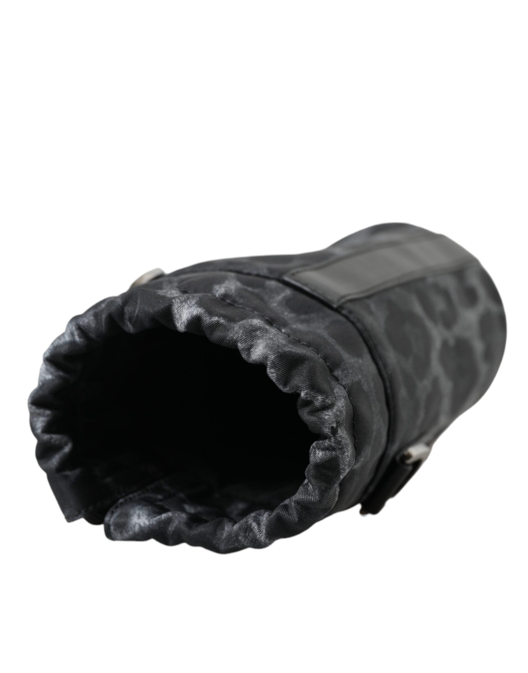 Black Leopard Runde Schlanke Einkaufstasche Flaschenhaltertasche