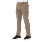 Brown Cotton Men's Trousers