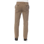 Brown Cotton Men's Trousers