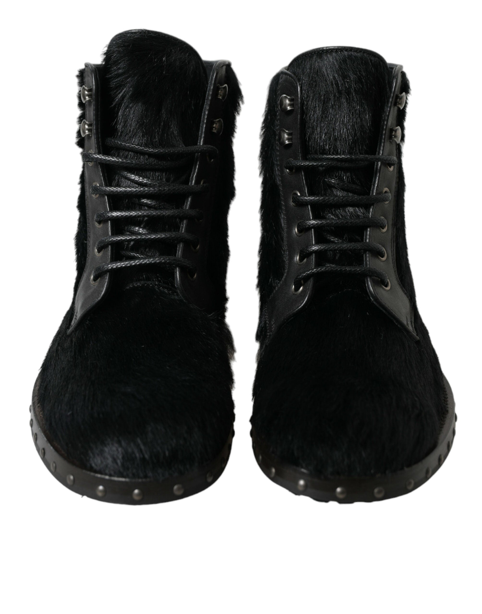 Stivali a metà polpaccio in pelle stile Black Pony