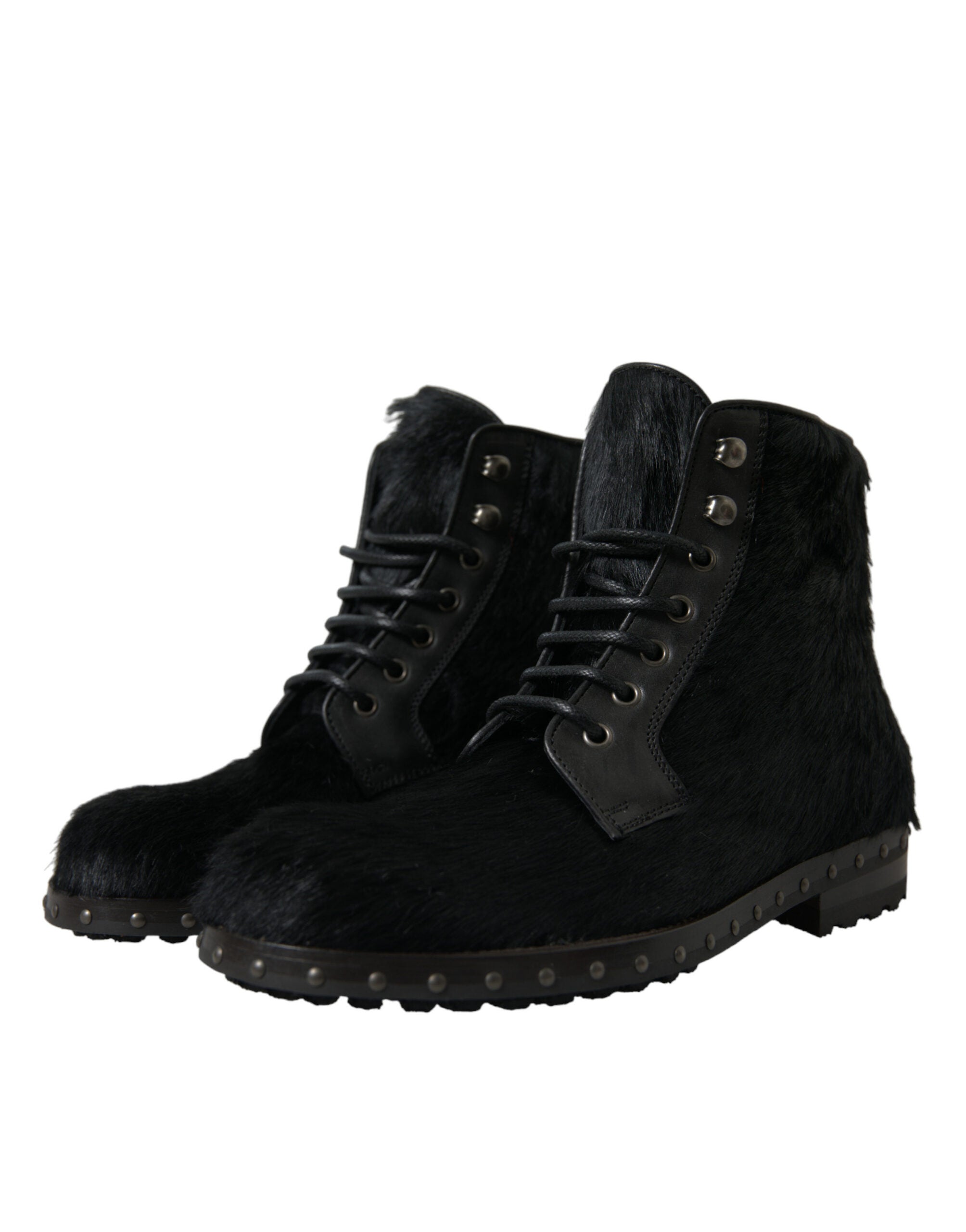 Stivali a metà polpaccio in pelle stile Black Pony