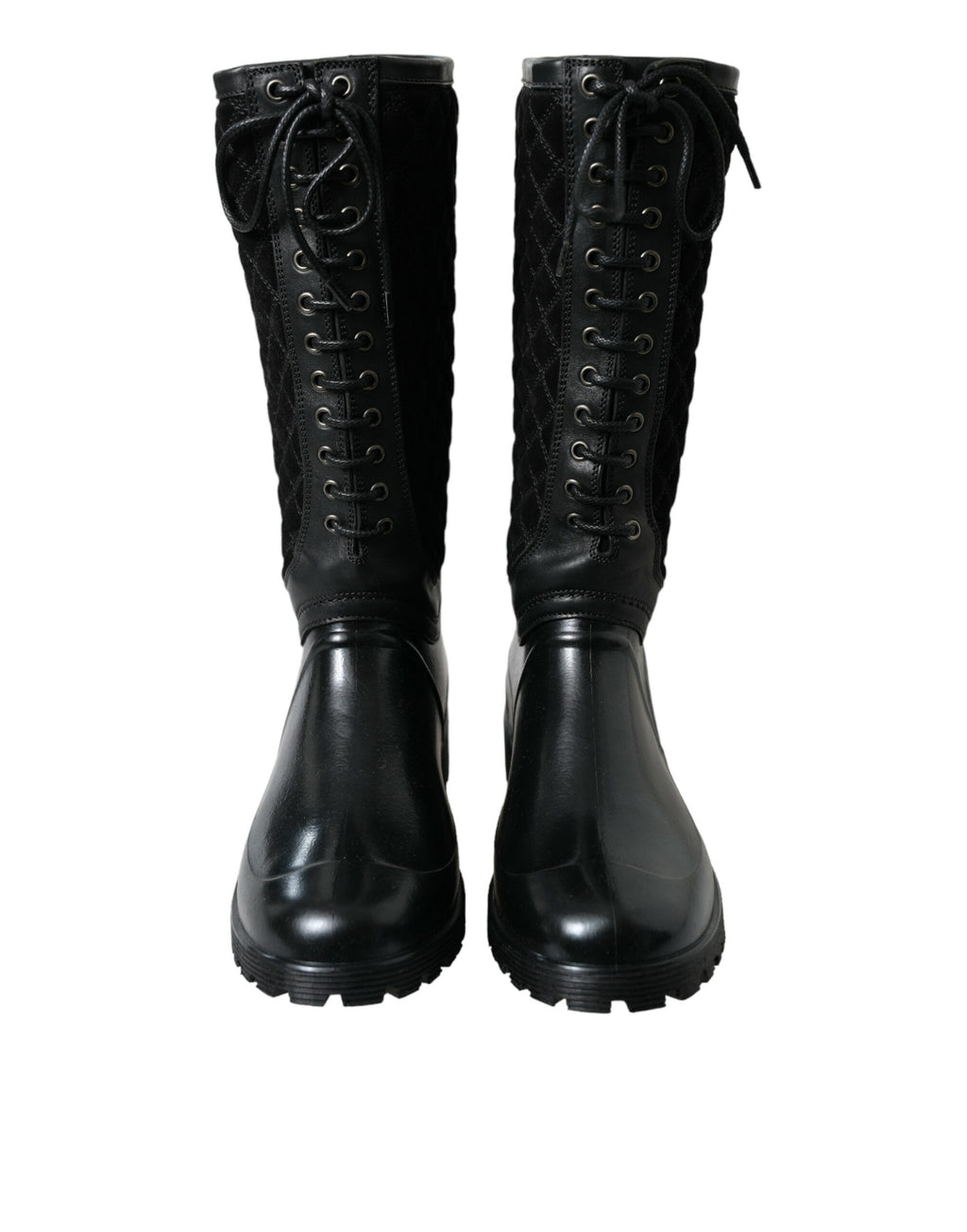 Black Chioggia Regenstiefel aus Wildleder-Gummi