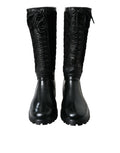 Black Chioggia Regenstiefel aus Wildleder-Gummi