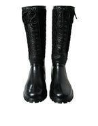 Black Chioggia Regenstiefel aus Wildleder-Gummi