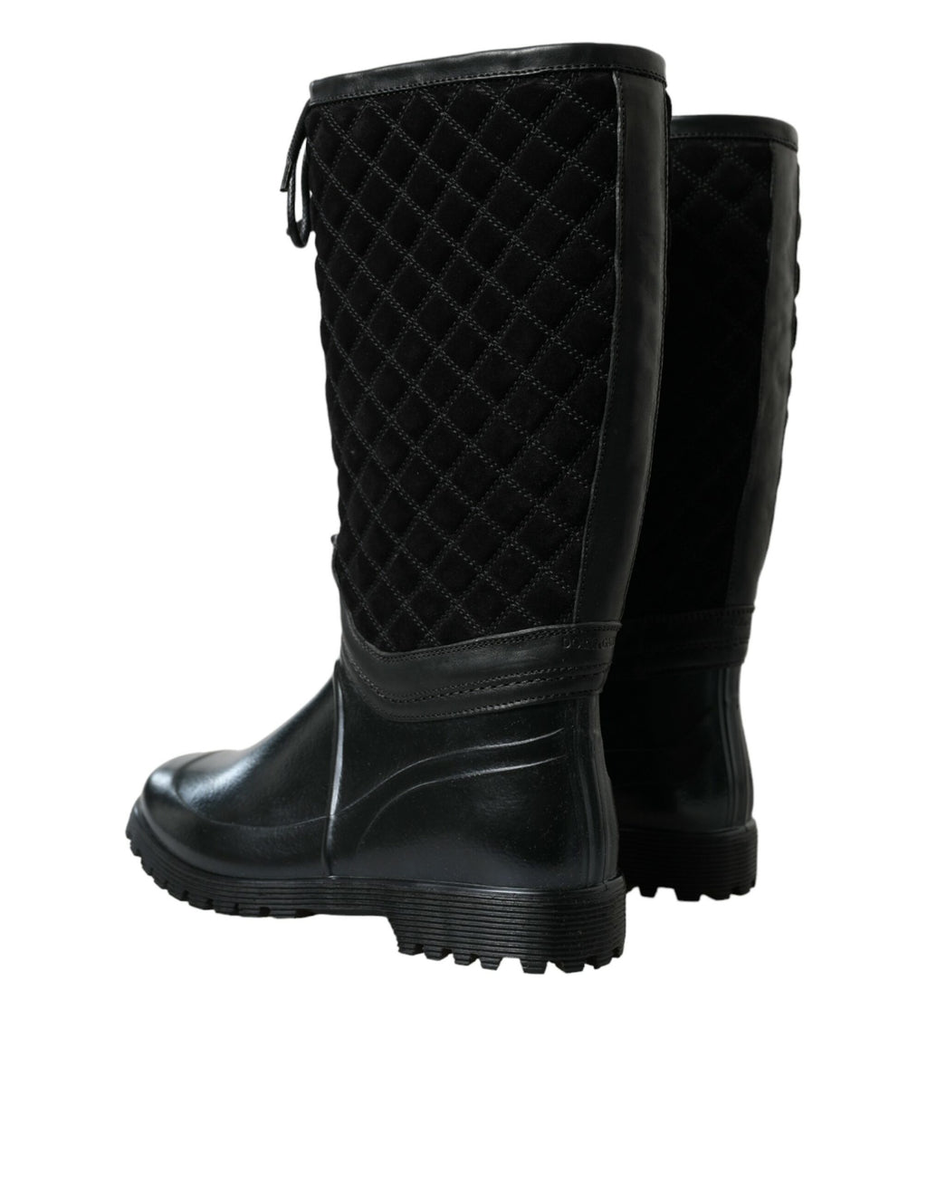 Black Chioggia Regenstiefel aus Wildleder-Gummi