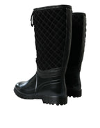 Black Chioggia Regenstiefel aus Wildleder-Gummi