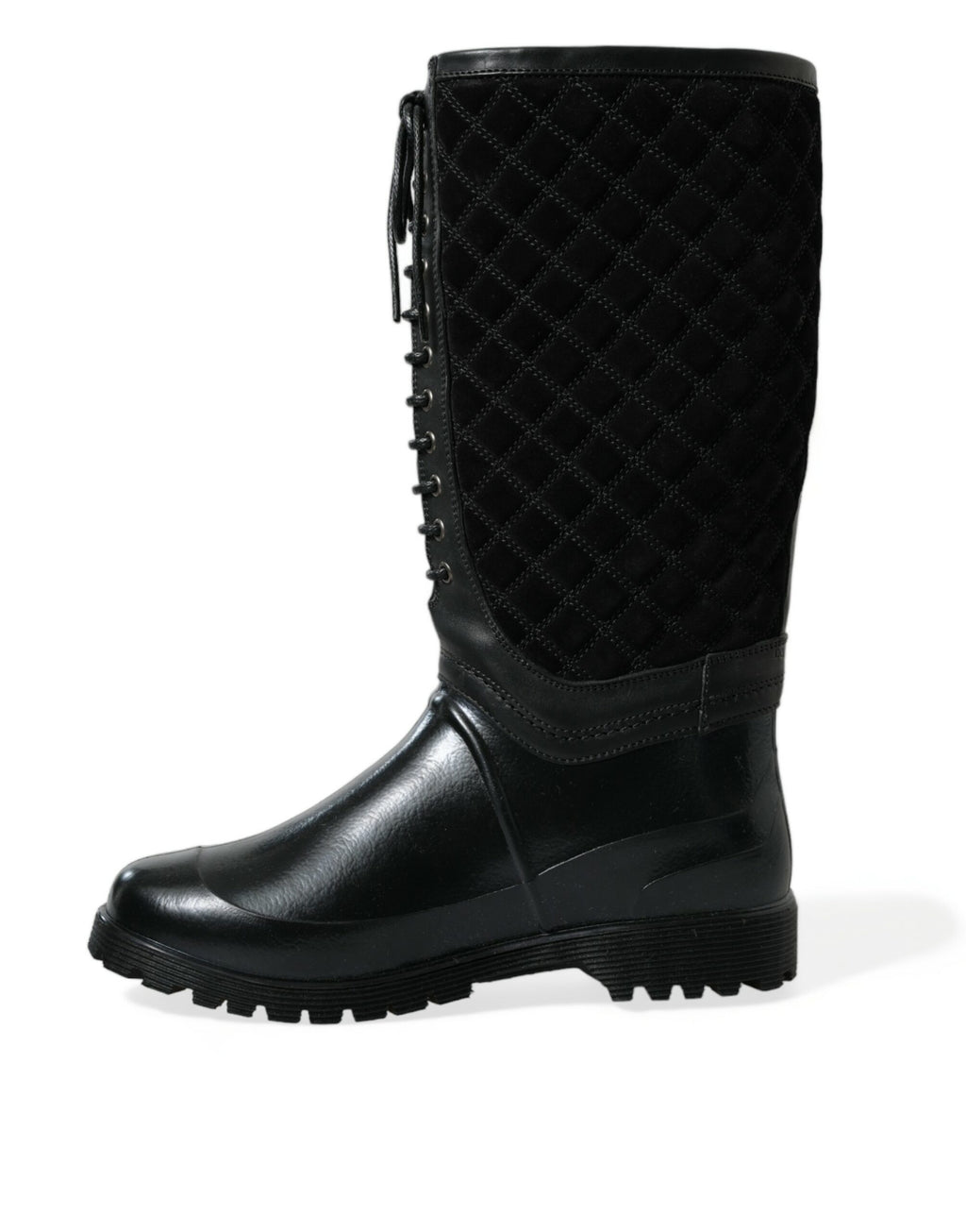 Black Chioggia Regenstiefel aus Wildleder-Gummi