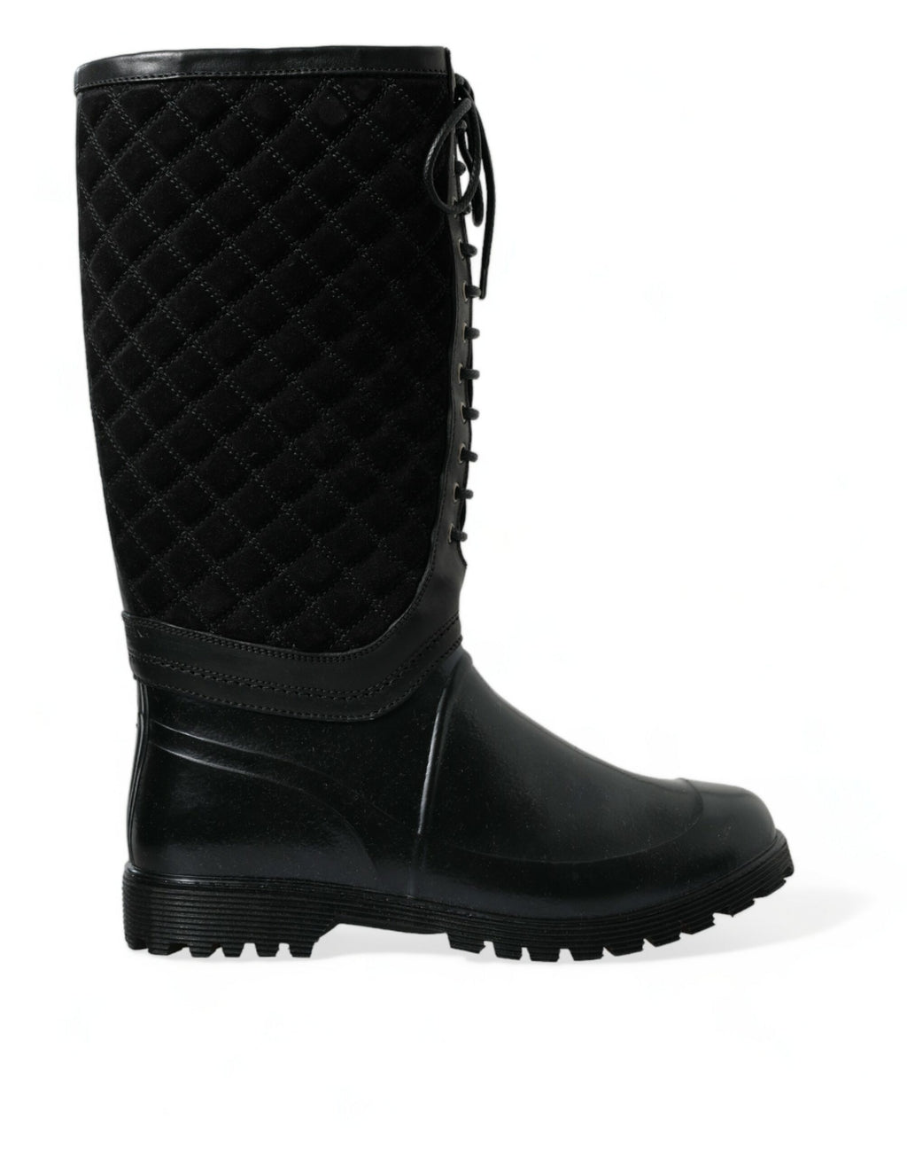 Black Chioggia Regenstiefel aus Wildleder-Gummi