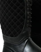 Black Chioggia Regenstiefel aus Wildleder-Gummi