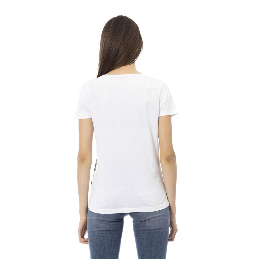 Weißes Baumwoll-T-Shirt für Damen