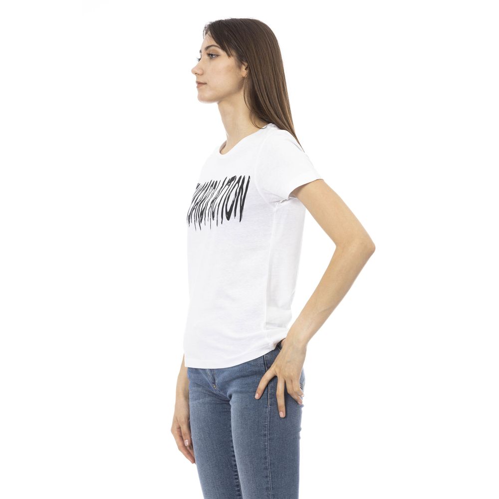 T-shirt da donna in cotone bianco