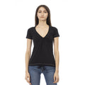 Schwarzes Baumwoll-T-Shirt für Damen