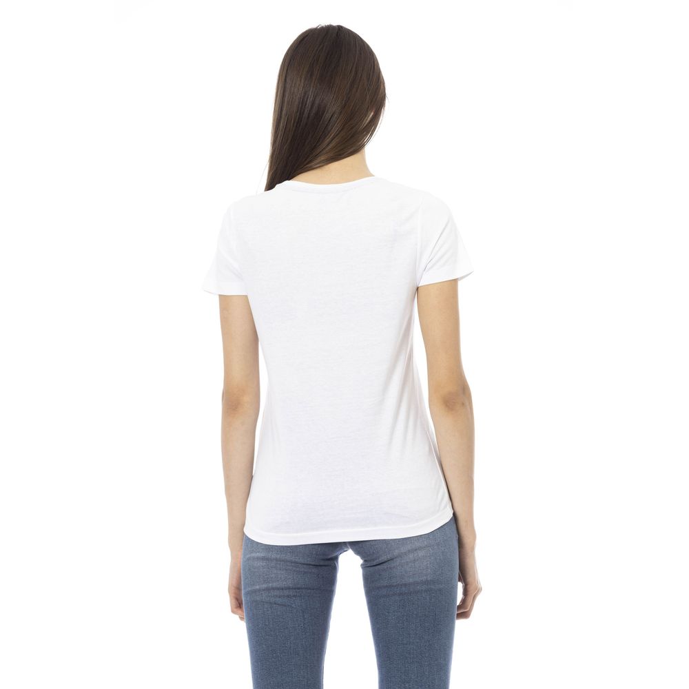 T-shirt da donna in cotone bianco