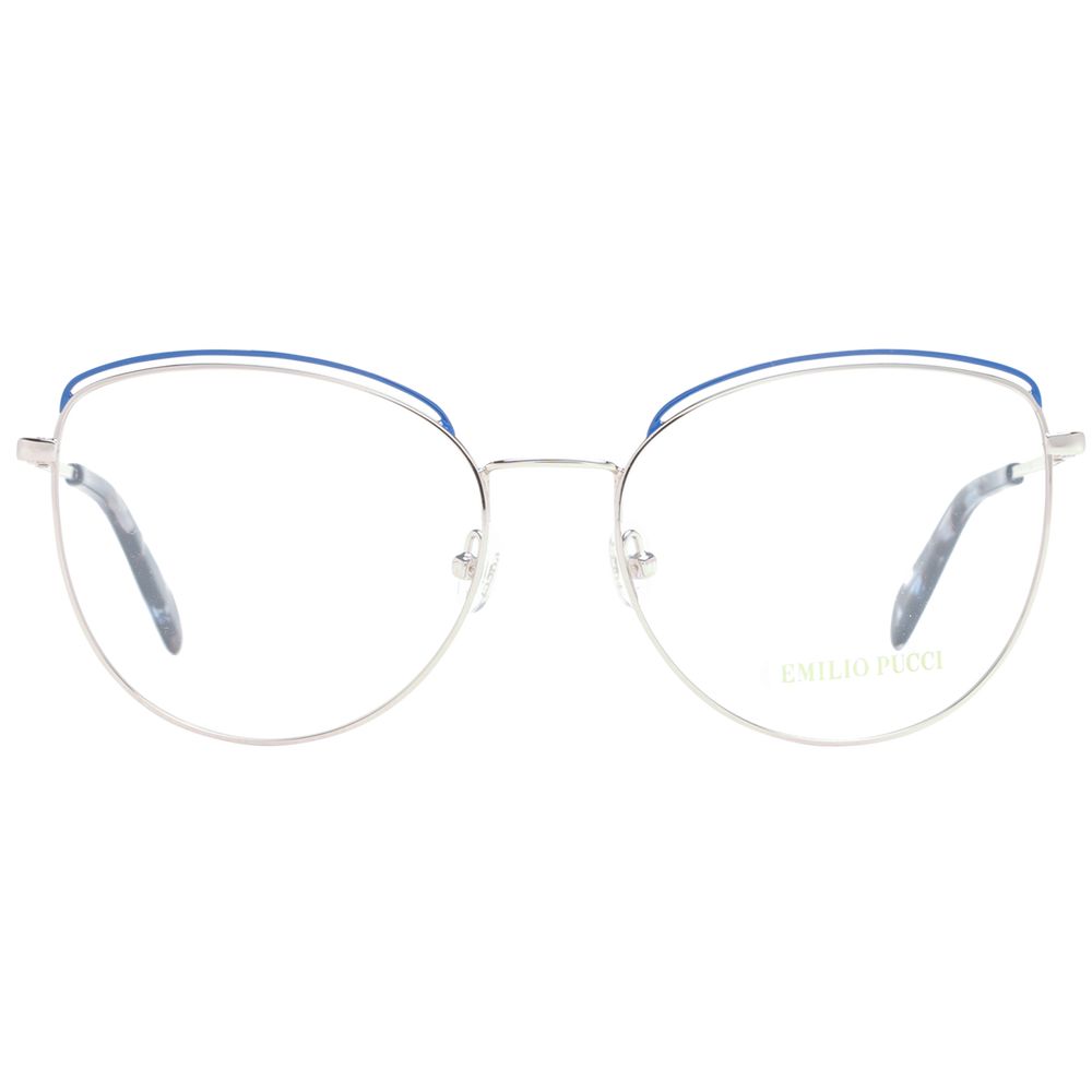 Blaue Metallbrille