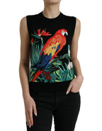 Black Jungle Rundhals-Tanktop ärmellos
