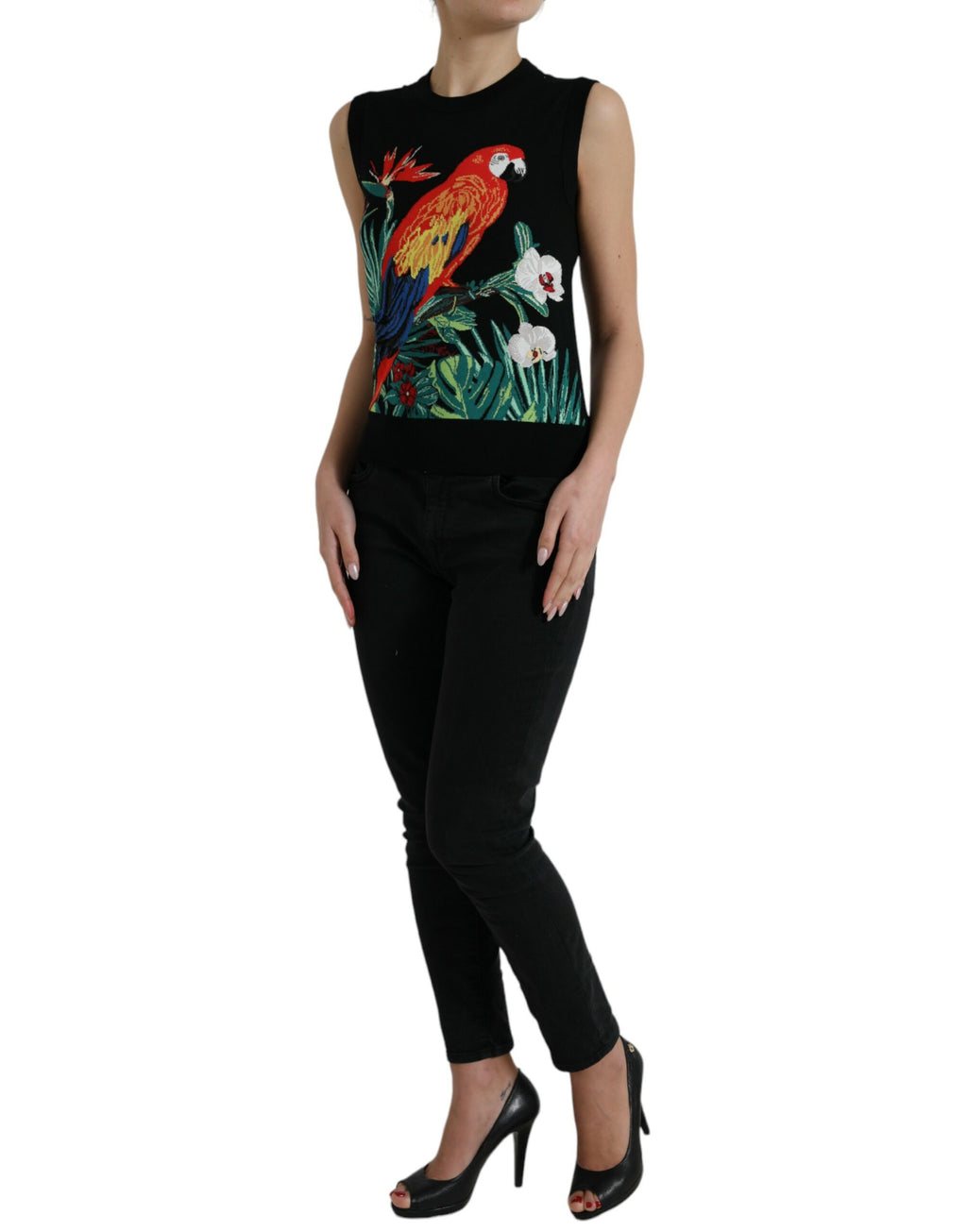 Black Jungle Rundhals-Tanktop ärmellos