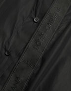 Black Cotton Logo Formal GOLD Dress Shirt