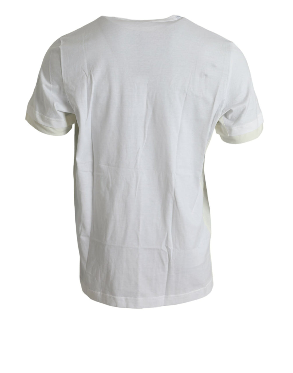 Weißes Baumwoll-T-Shirt mit kurzen Ärmeln und Brusttasche