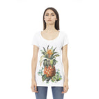 Weißes Baumwoll-T-Shirt für Damen