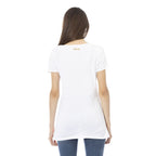 Weißes Baumwoll-T-Shirt für Damen