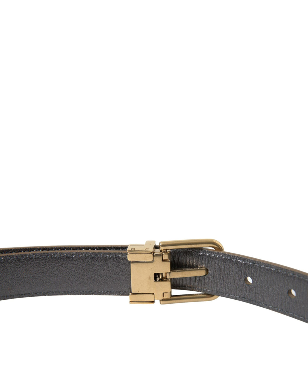Metallic Gold Kalbsleder Gürtel mit Metallschnalle
