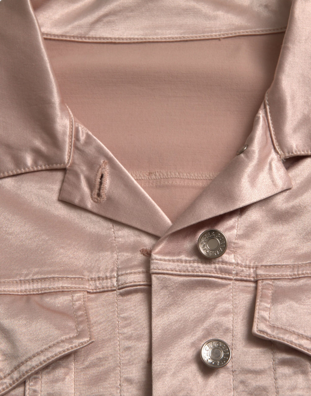 Rosa kurze Jacke aus Baumwoll-Stretch mit Kragen