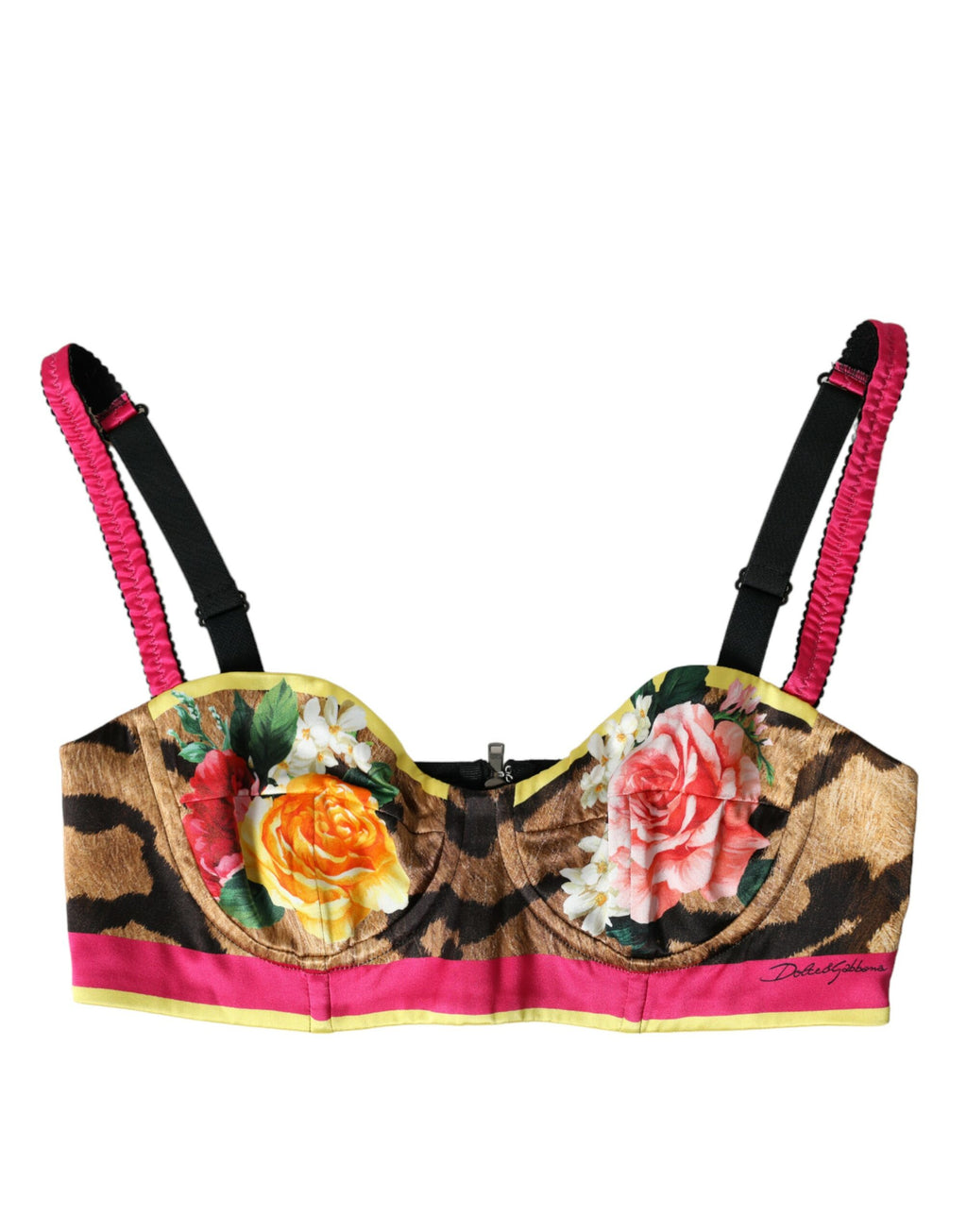 Mehrfarbiges trägerloses Bustier Crop Top mit Blumenmuster