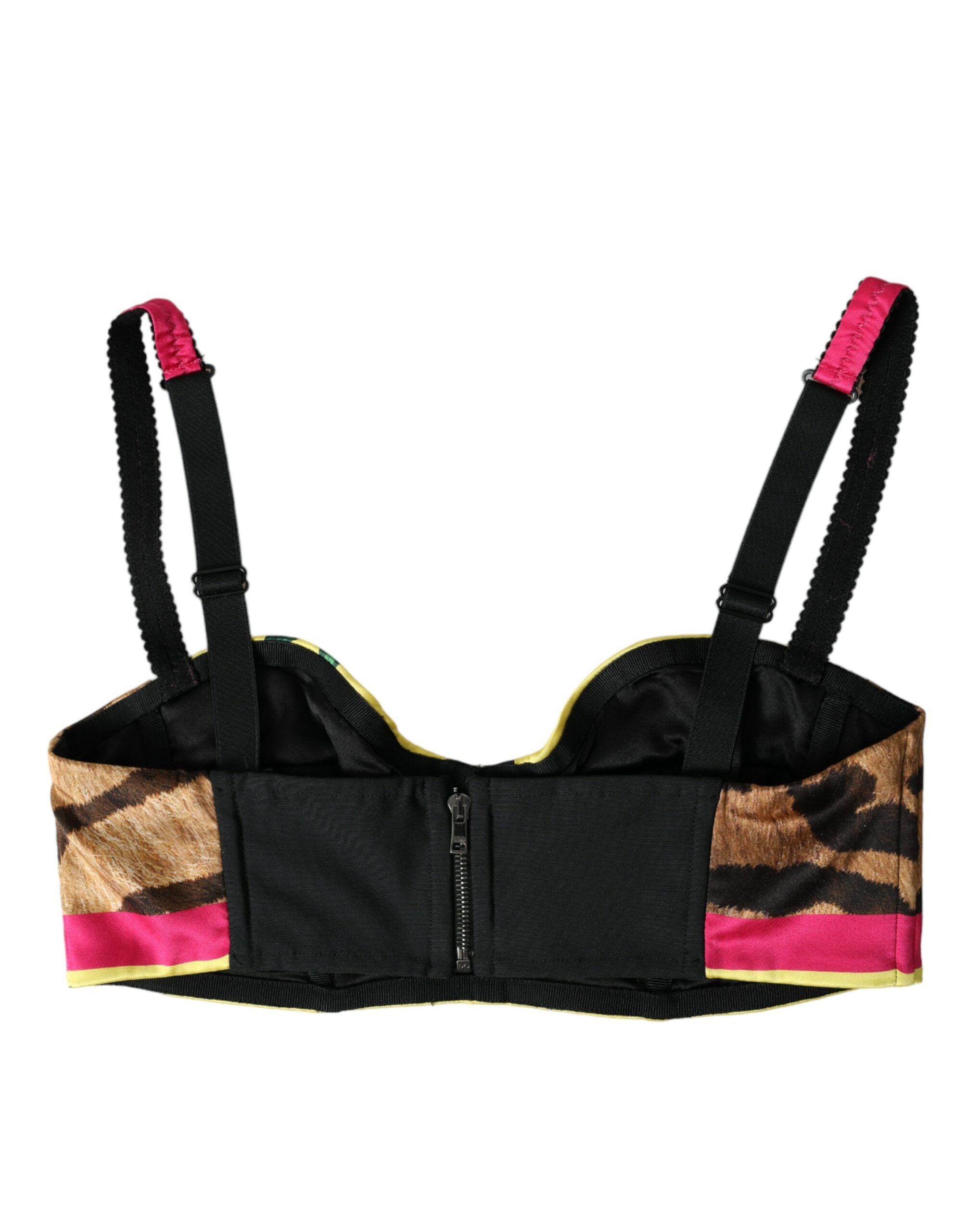 Mehrfarbiges trägerloses Bustier Crop Top mit Blumenmuster