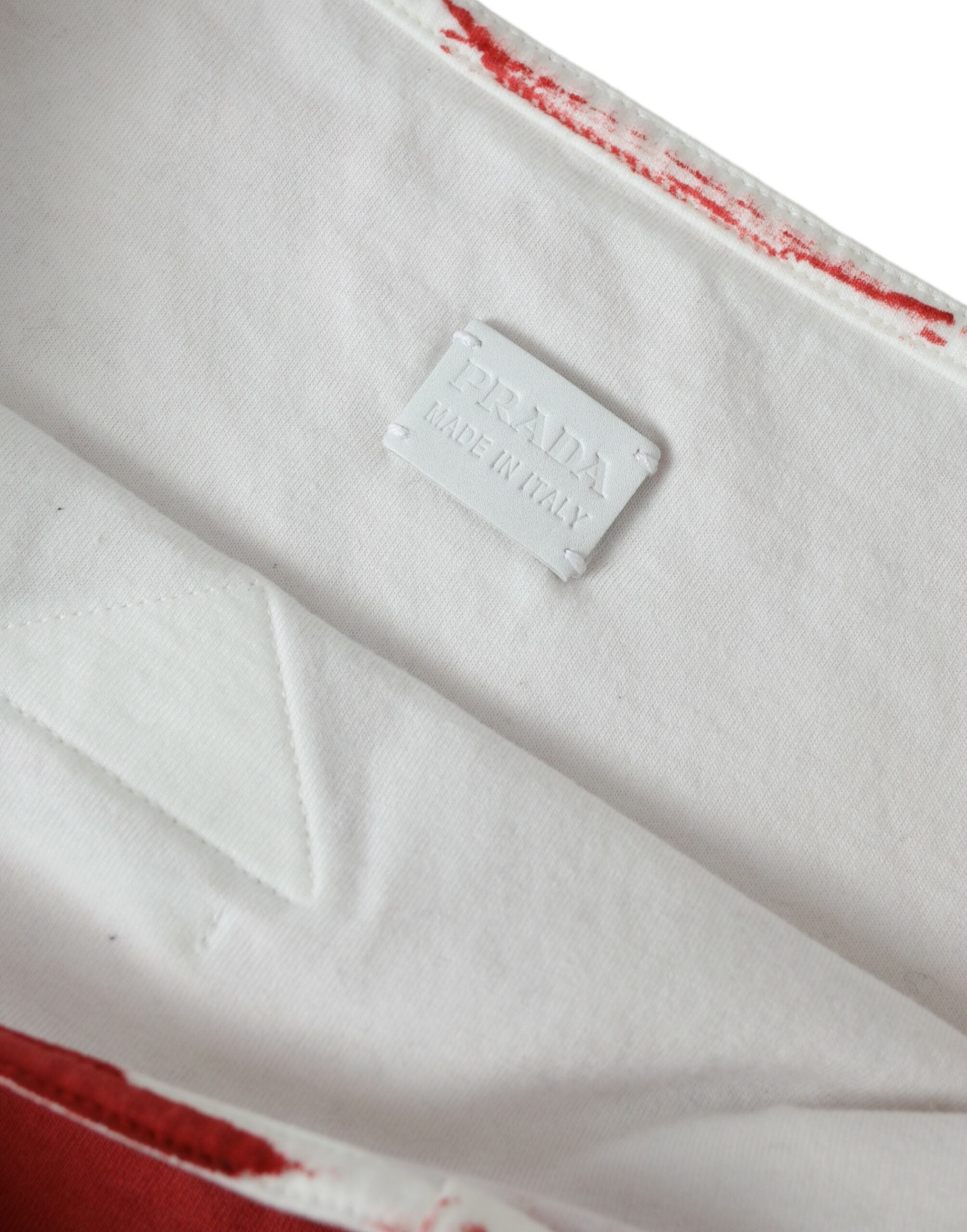 Einkaufstasche aus rotem Jersey-Stoff mit Logo-Schulterriemen