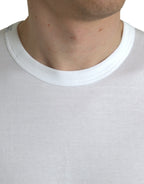 Weißes Logo T-Shirt mit Rundhalsausschnitt und kurzen Ärmeln