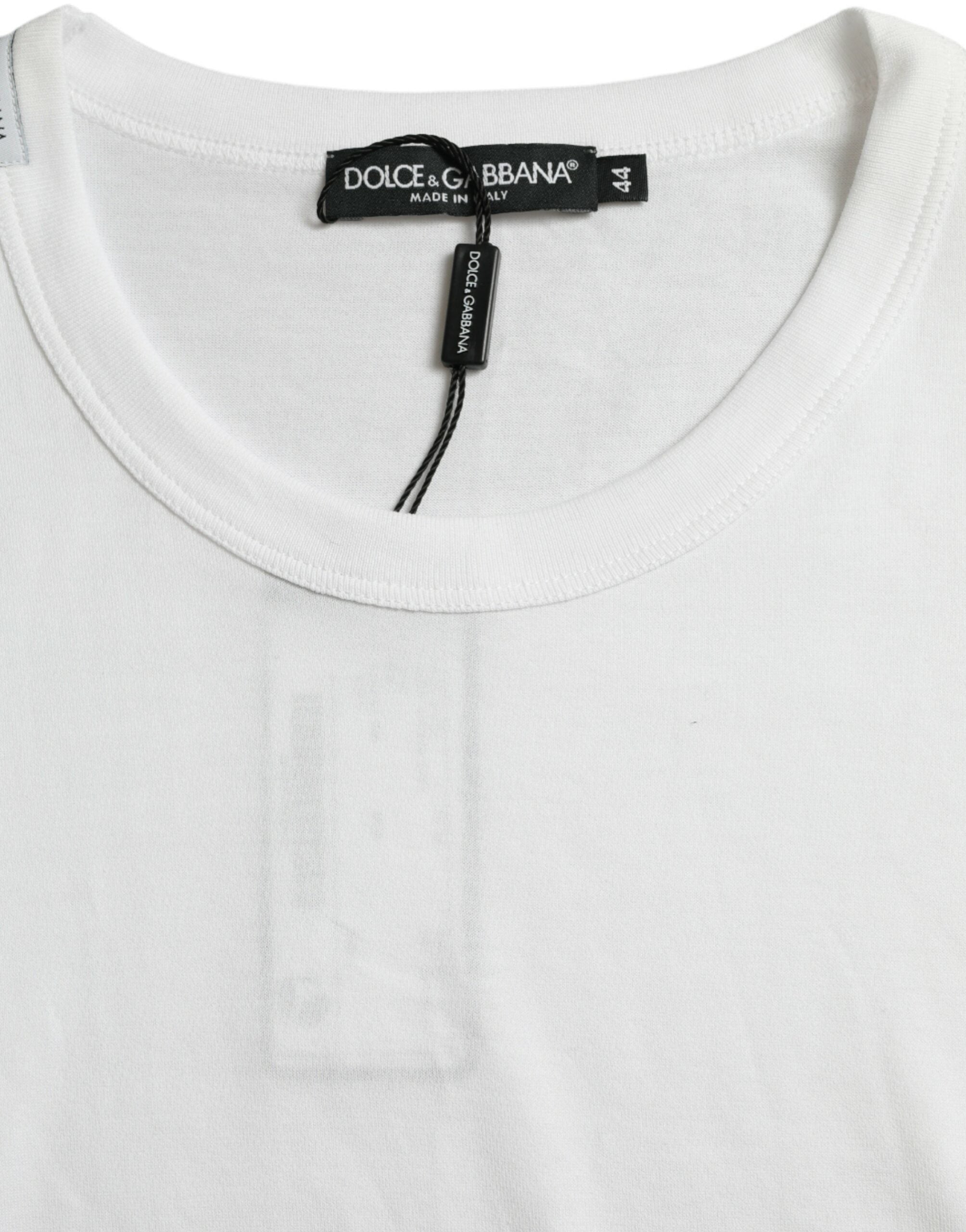 Weißes Logo T-Shirt mit Rundhalsausschnitt und kurzen Ärmeln