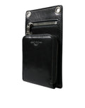Geldbörse Black Horse Leder Reißverschluss Logo Cross Body Handyfach