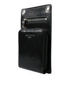Geldbörse Black Horse Leder Reißverschluss Logo Cross Body Handyfach