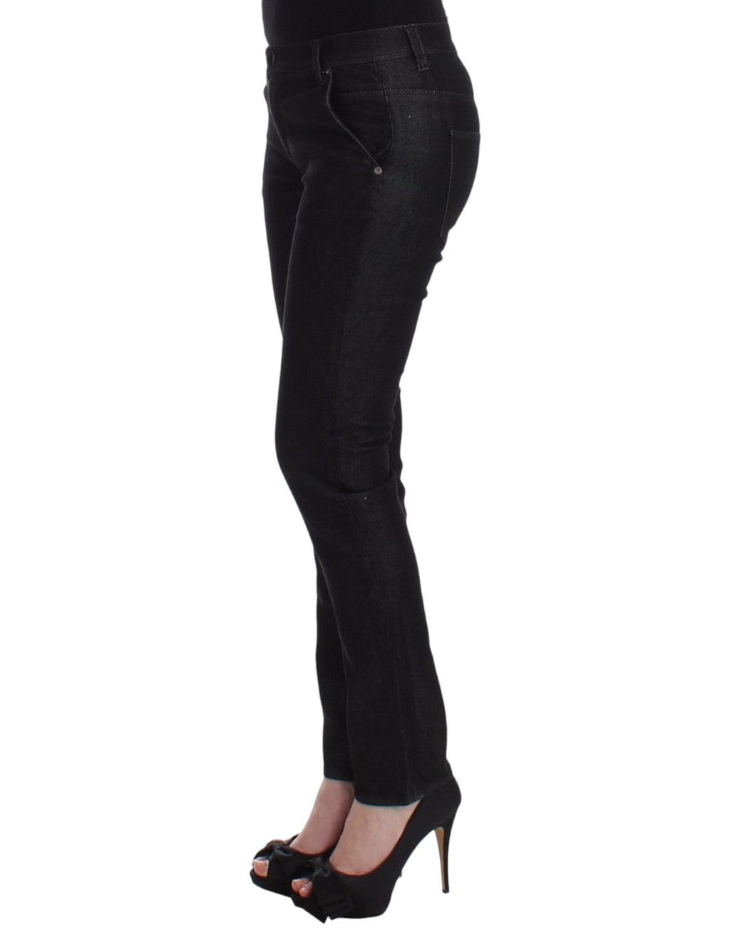 Schwarze Slim Jeans Denim Hose Skinny Leg Stretch