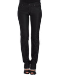 Schwarze Slim Jeans Denim Hose Röhrenjeans Stretch
