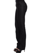 Schwarze Slim Jeans Denim Hose Röhrenjeans Stretch