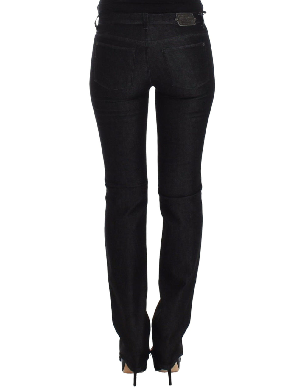 Schwarze Slim Jeans Denim Hose Röhrenjeans Stretch