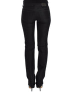 Schwarze Slim Jeans Denim Hose Röhrenjeans Stretch