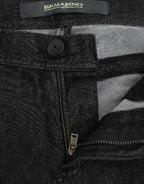 Schwarze Slim Jeans Denim Hose Röhrenjeans Stretch